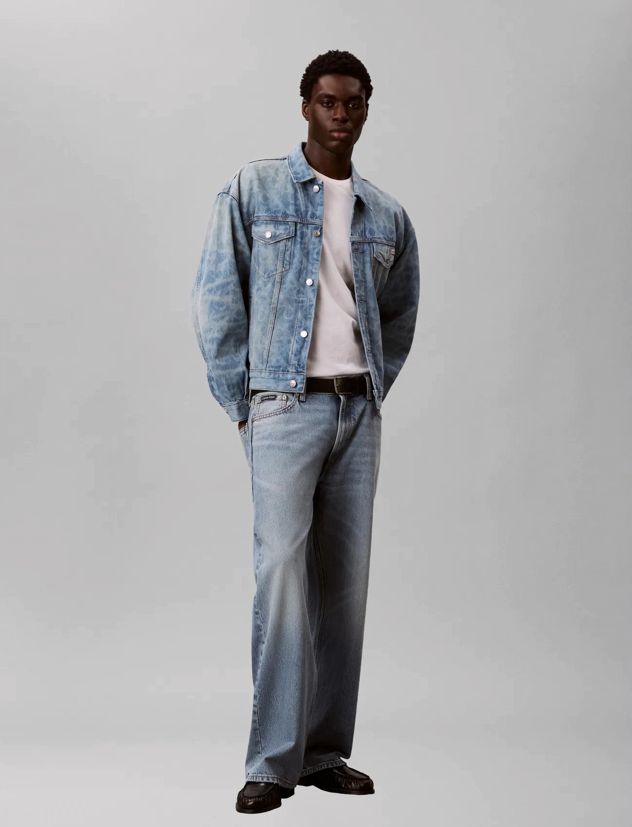 Calvin Klein Jeans 90S Lt Playbill Trucker, XL, Blue, Denim > Unlined Denim Jackets, Herre