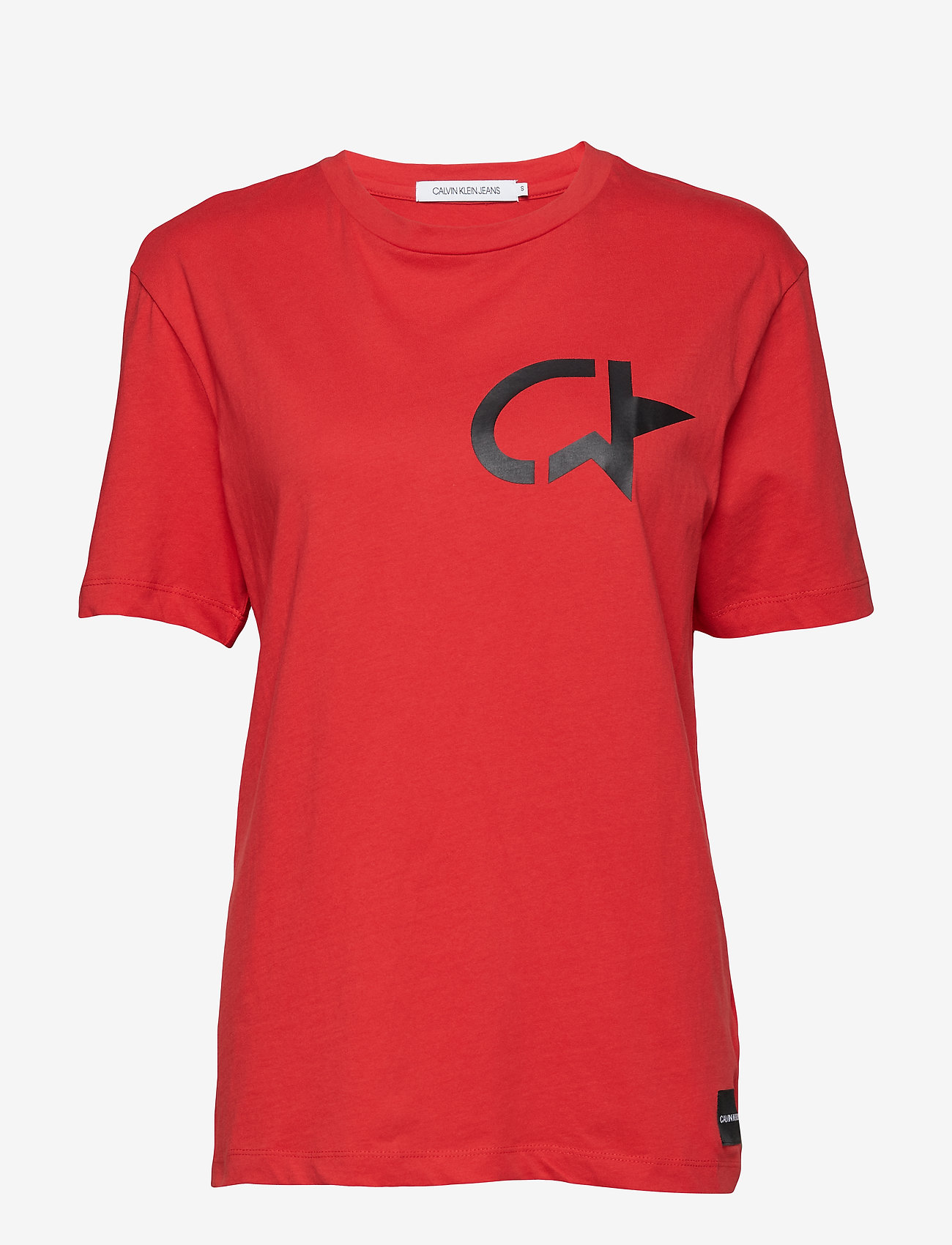 calvin klein jeans red shirt