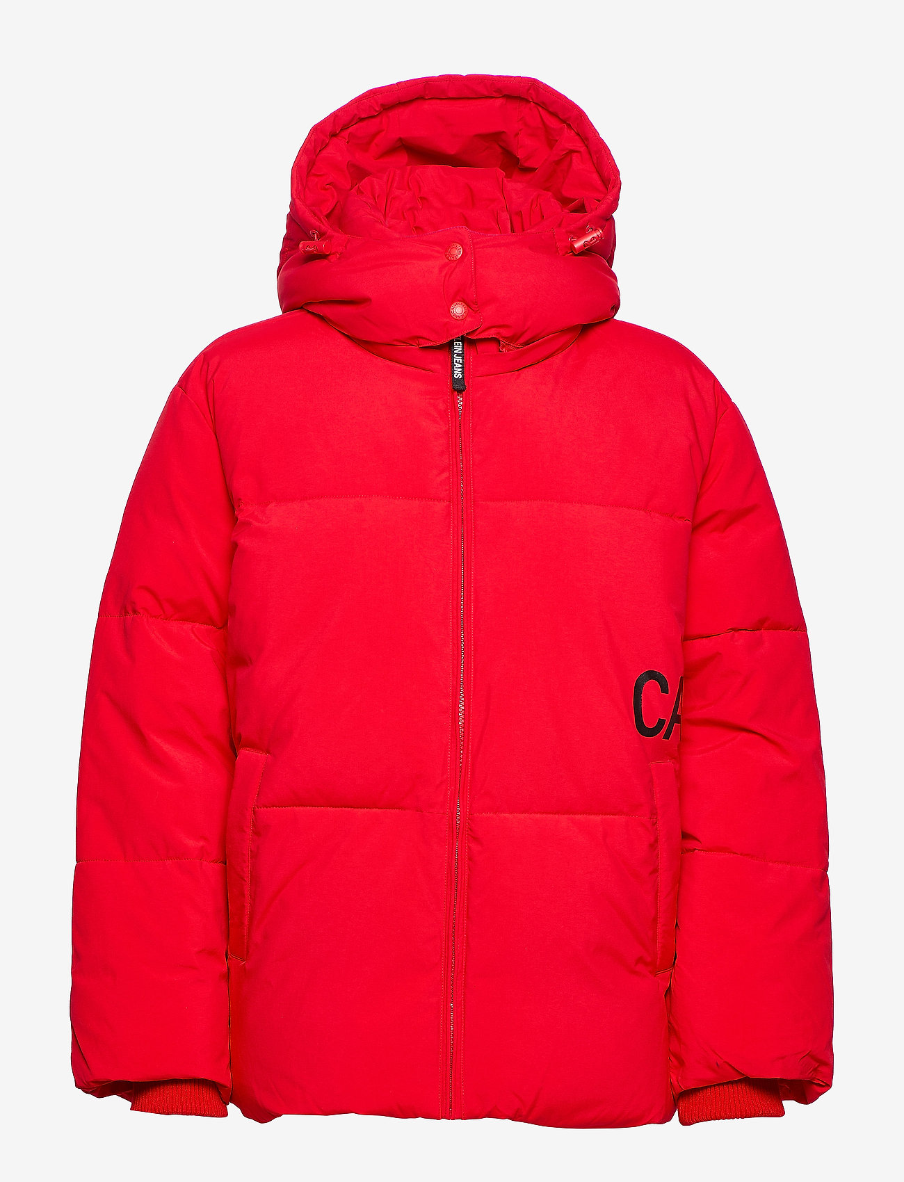 calvin klein red down jacket