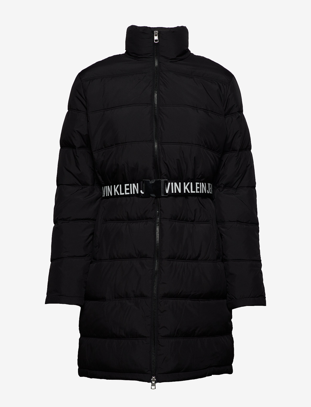 calvin klein long puffer jacket