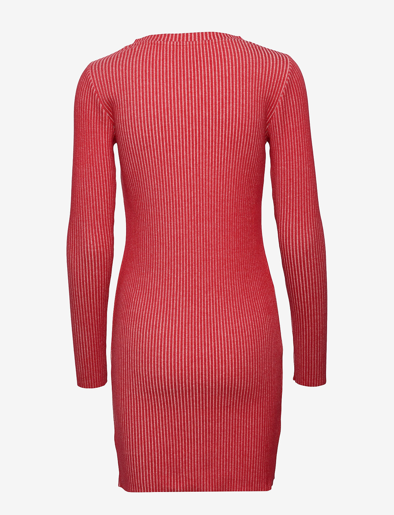 calvin klein red long sleeve dress