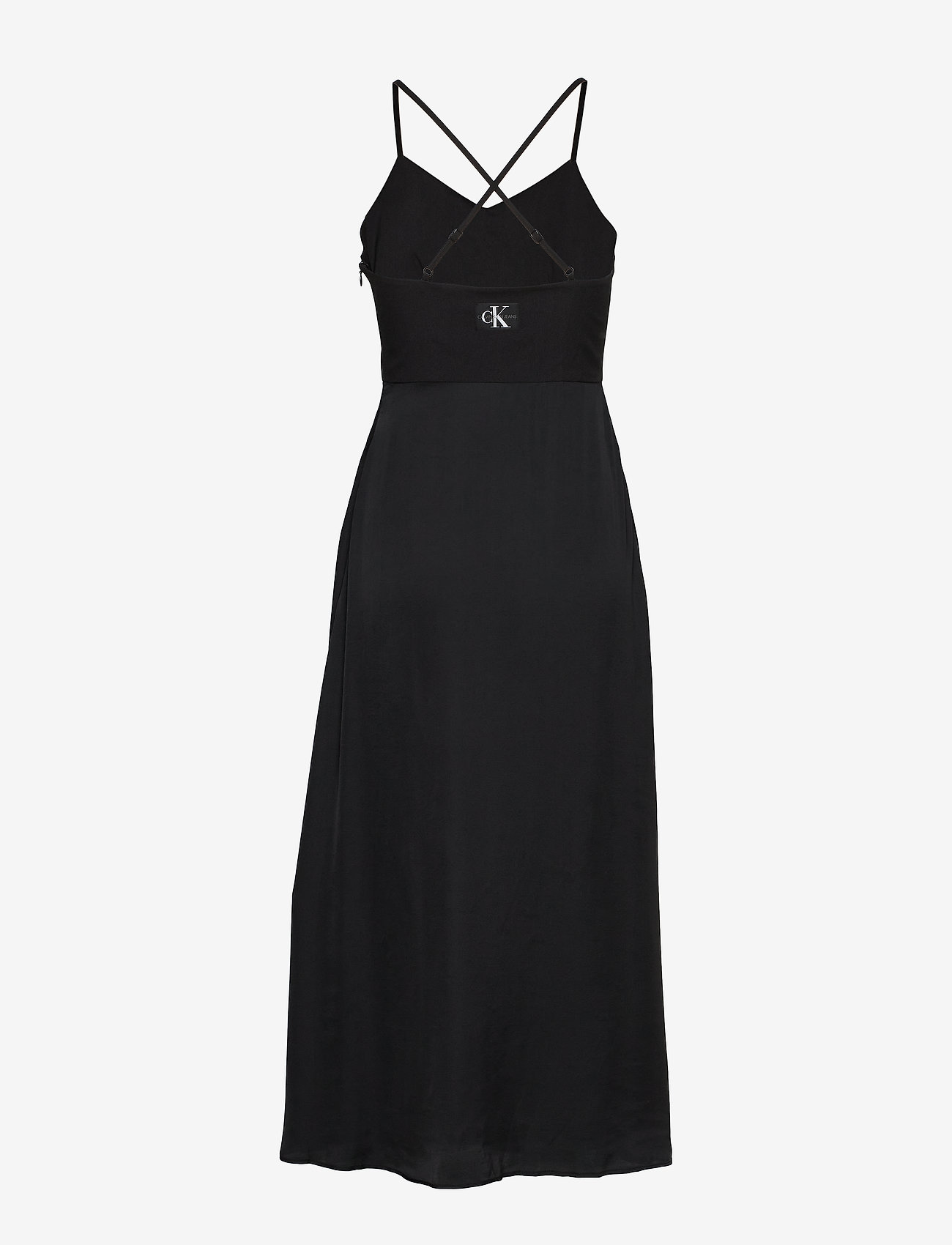 calvin klein long black dress