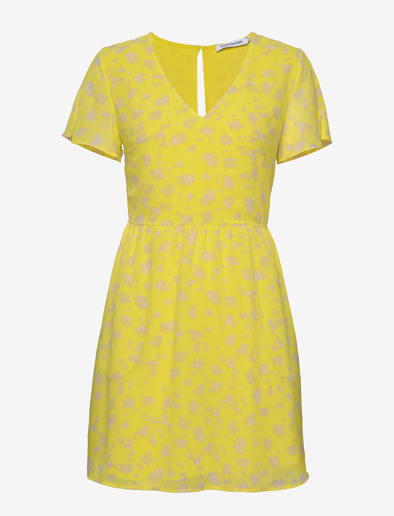 calvin klein yellow dresses