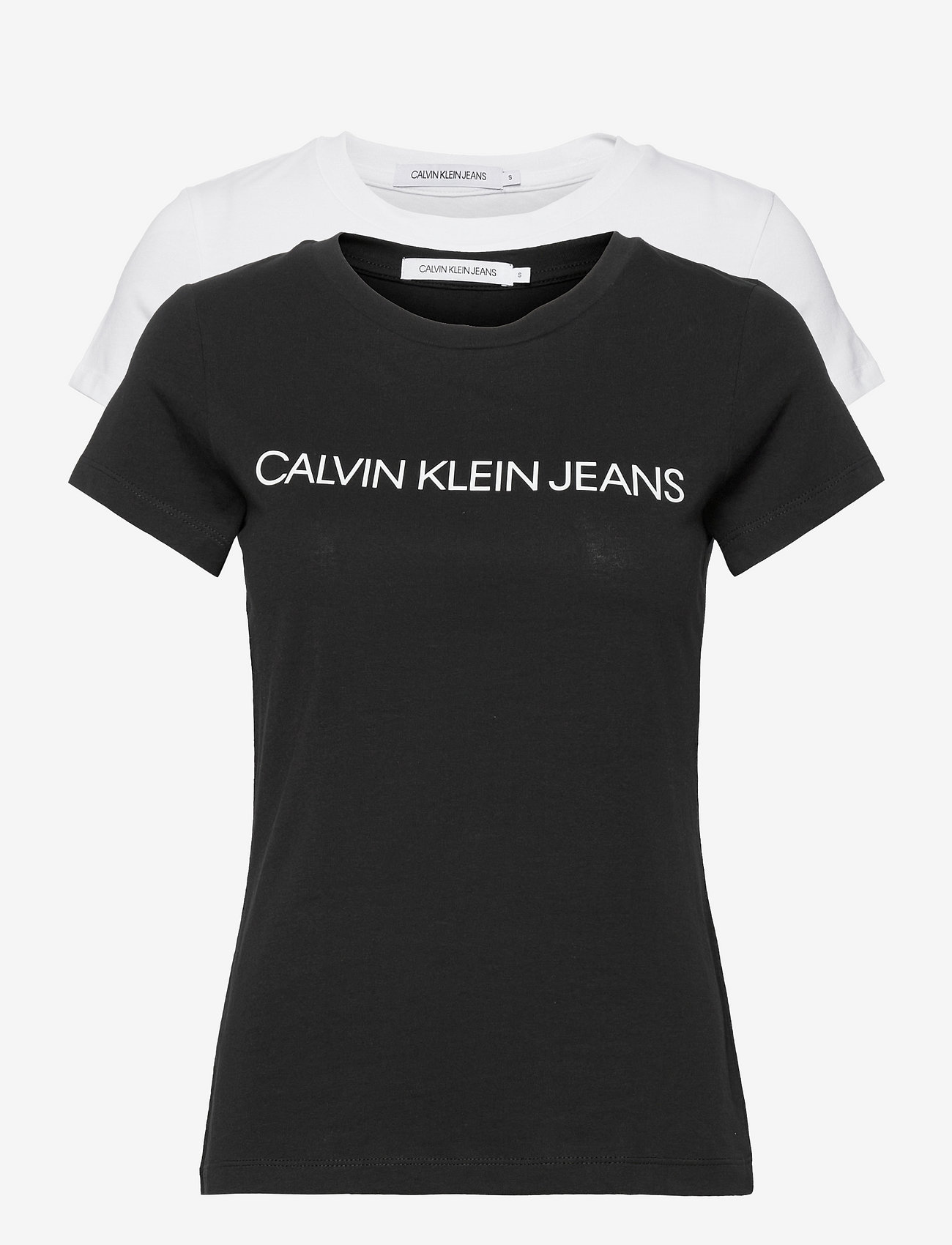 Calvin Klein Jeans - INSTITUTIONAL LOGO 2-PACK TEE - t-shirts - bright white/ck black - 0