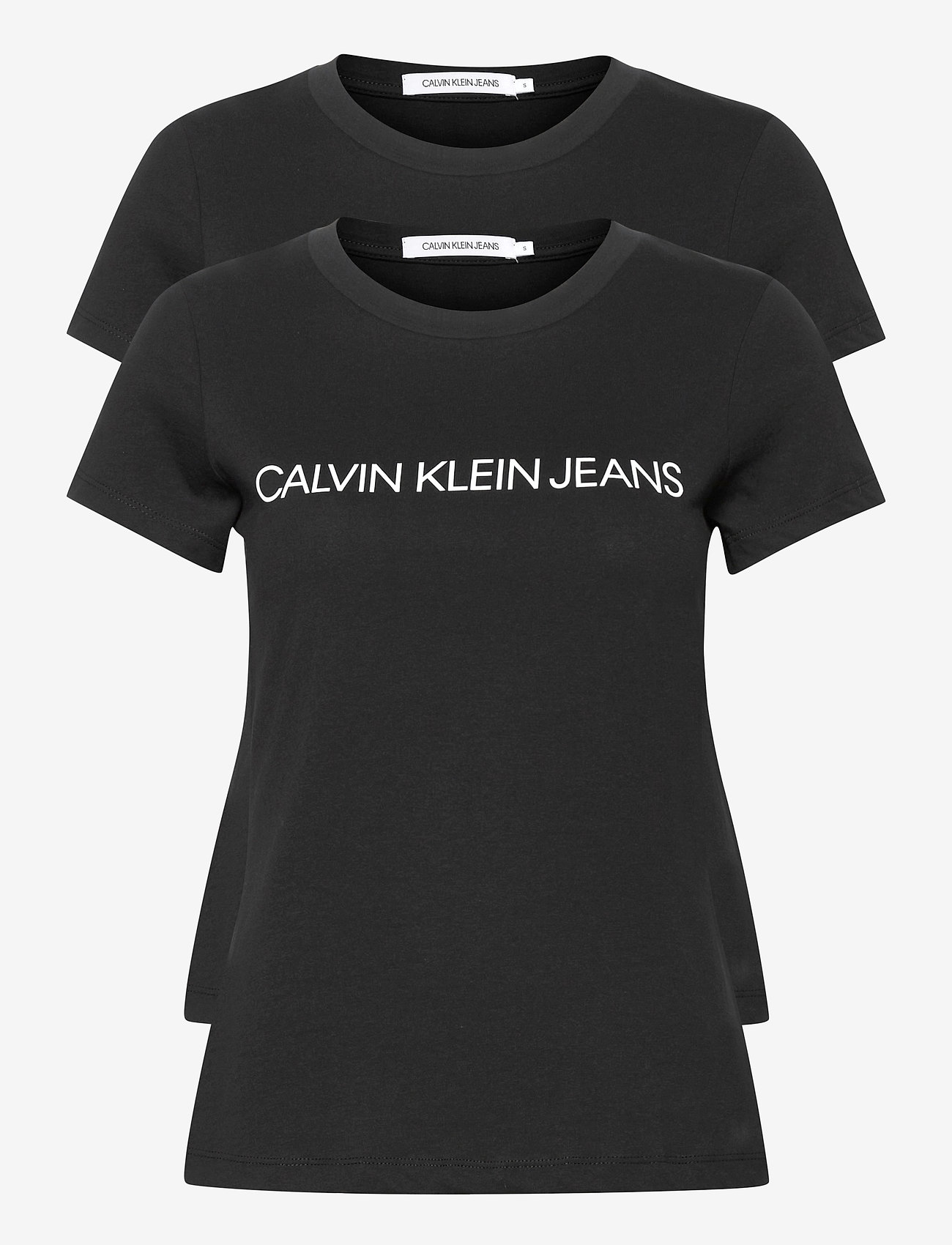 Calvin Klein Jeans - INSTITUTIONAL LOGO 2-PACK TEE - t-shirts - ck black/ck black - 0