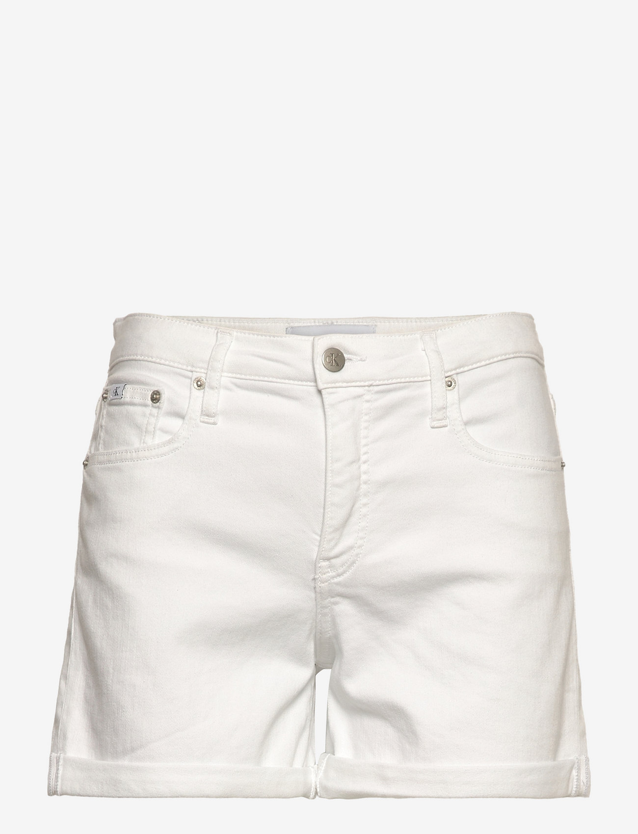 calvin klein white denim shorts