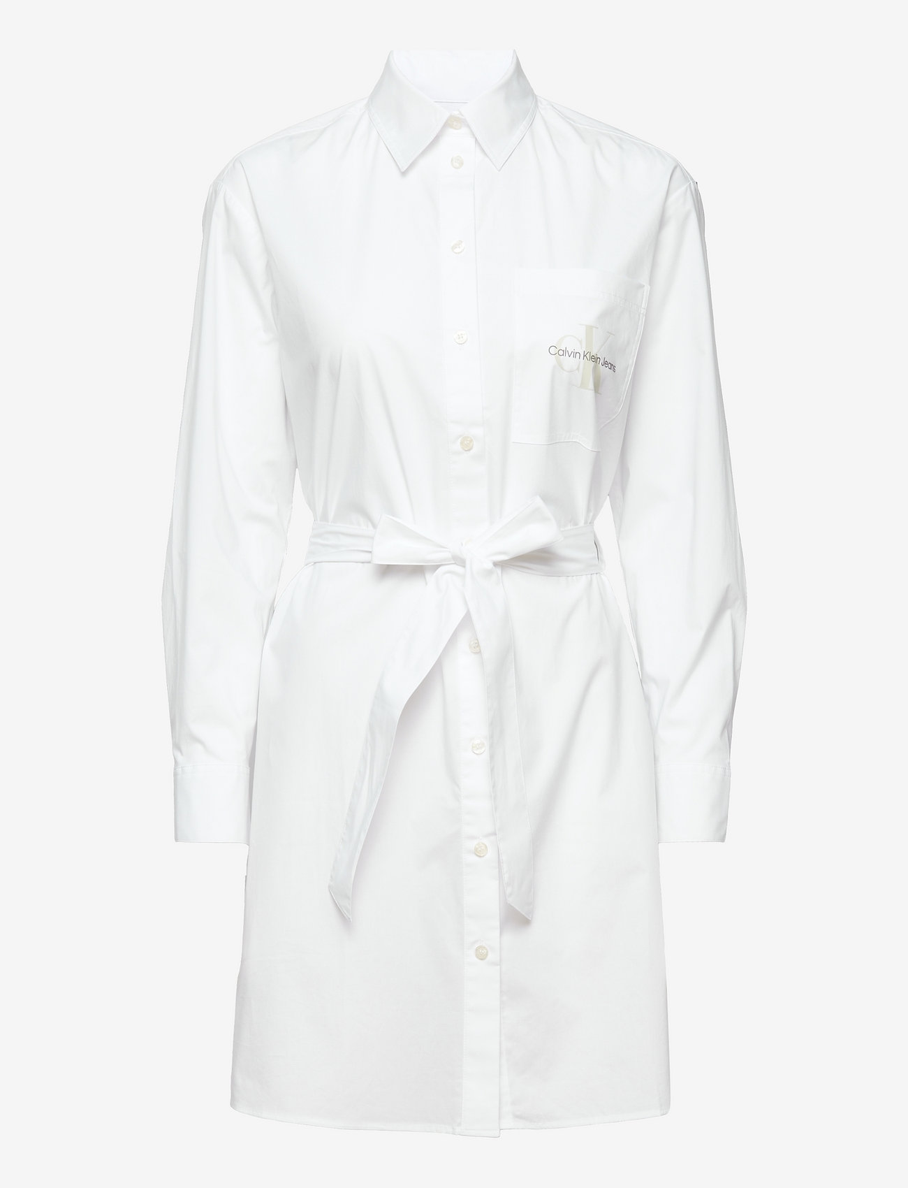 calvin klein belted shirt dress