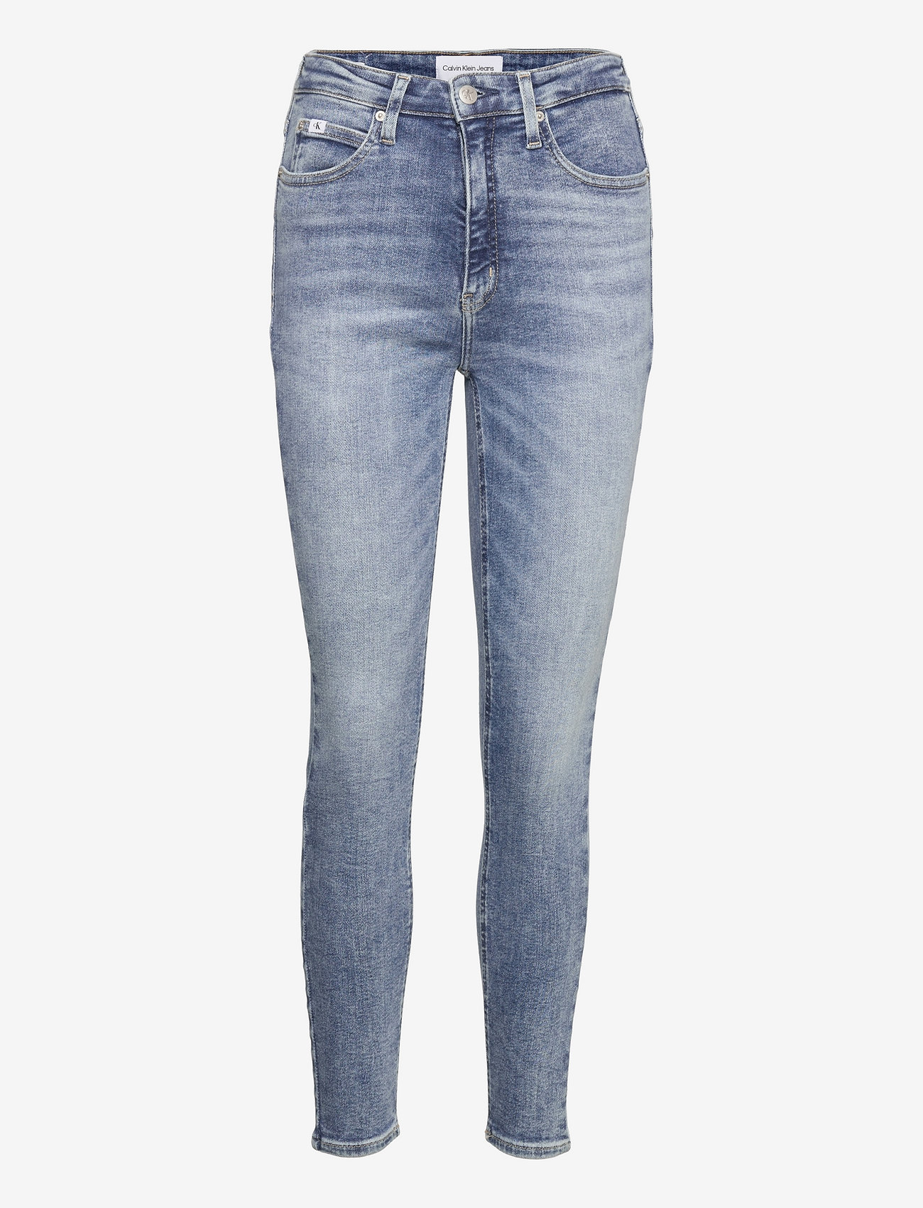 Calvin Klein Jeans - HIGH RISE SUPER SKINNY ANKLE - skinny džinsi - denim medium - 0