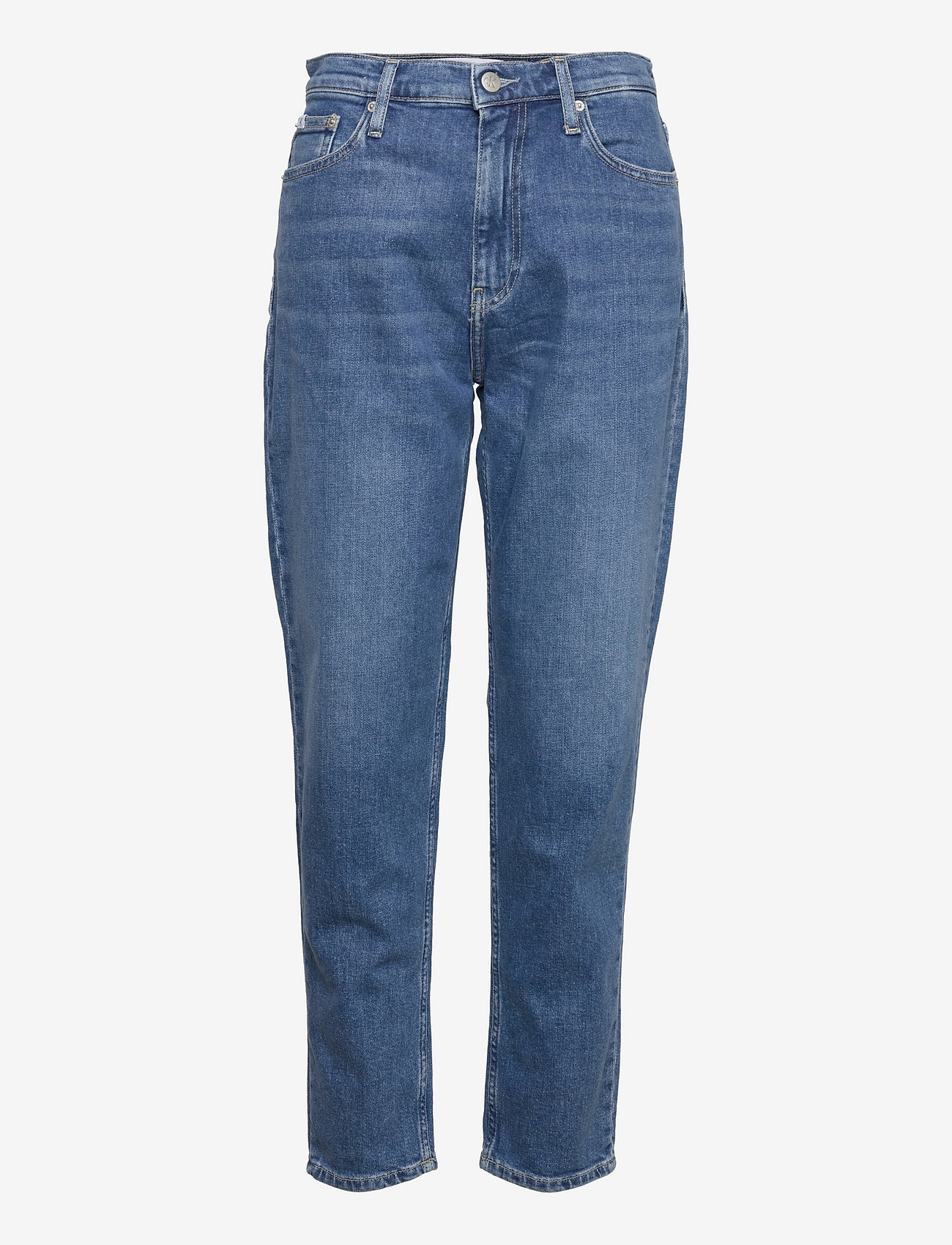Calvin Klein Jeans - MOM JEAN - džinsa bikses ar taisnām starām - denim medium - 0