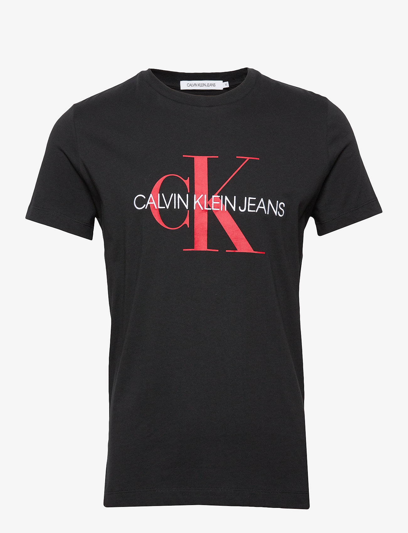 Monogram Logo Slim Tee Ck Black Racing Red 375 Kr Calvin Klein Jeans