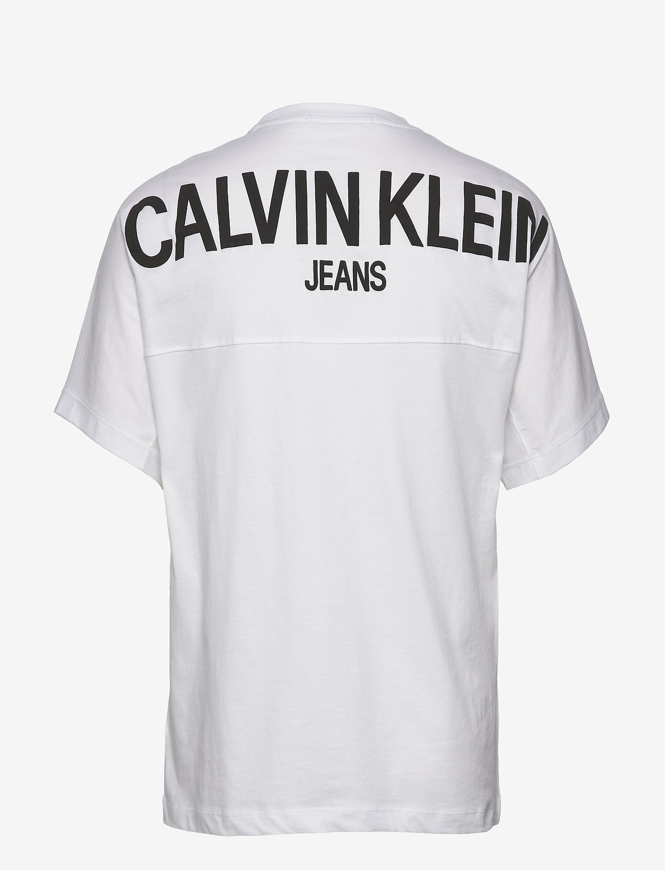 calvin klein white logo t shirt