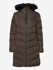 calvin klein jeans long fitted puffer