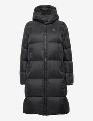 black self belted puffer jacket