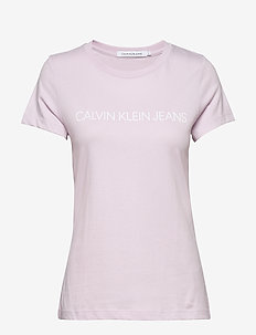 calvin klein jeans ss button v neck fla