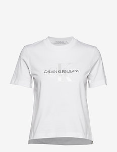 calvin klein jeans ss button v neck fla