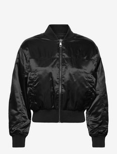 REVERSIBLE SATIN BOMBER - bomber jackets - ck black