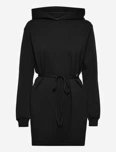 WAIST STRAPS HEAVYWEIGHT DRESS - sukienki koszulowe - ck black