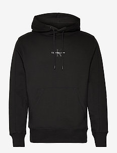 MONOGRAM LOGO HOODIE - džemperi ar kapuci - ck black