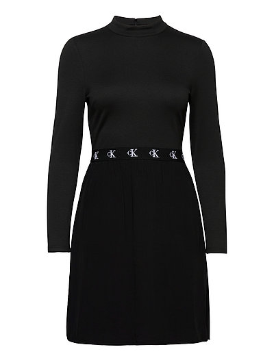 Logo Elastic Dress Kleid Knielang Schwarz CALVIN KLEIN JEANS | CALVIN KLEIN SALE Logo Elastic Dress Kleid Knielang Schwarz CALVIN KLEIN JEANS | CALVIN KLEIN SALE