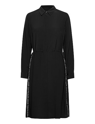 Outline Logo Shirt Dress Kleid Knielang Schwarz CALVIN KLEIN JEANS | CALVIN KLEIN SALE Outline Logo Shirt Dress Kleid Knielang Schwarz CALVIN KLEIN JEANS | CALVIN KLEIN SALE