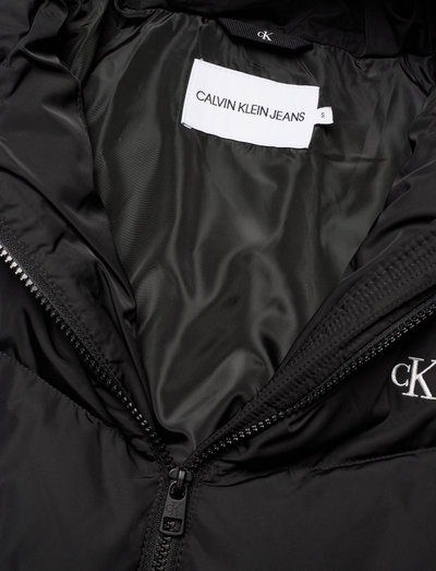 calvin klein long fitted puffer