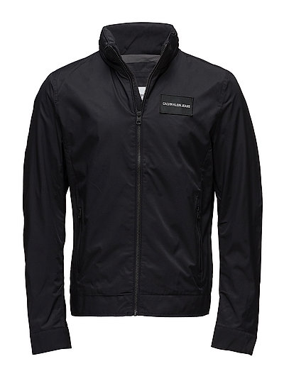 CALVIN KLEIN Technical Hooded Logo Jacket Dünne Jacke Schwarz CALVIN KLEIN JEANS
