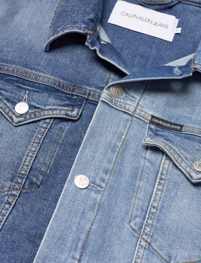 Calvin Klein Jeans Foundation Slim Denim Jacket (Da044 Double Blue Shades),  (97.44 €) | Large selection of outlet-styles | Booztlet.com