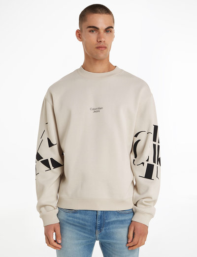 Calvin Klein Jeans Scattered Ck Logo Crew Neck - Sweatshirts | Boozt.com