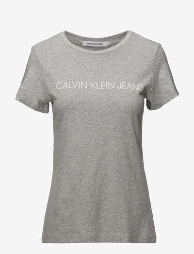 CORE INSTIT LOGO SLIM FIT TEE - t-shirt & tops - light grey heather