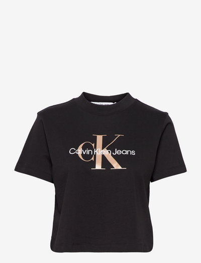 SEASONAL MONOGRAM BABY TEE - t-shirts - ck black