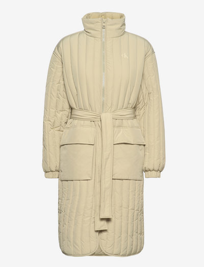 WAISTED QUILTED COAT - quiltede jakker - wheat fields
