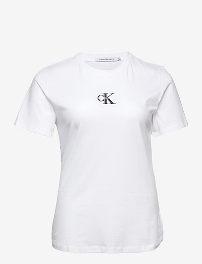 PLUS MONOGRAM SLIM FIT TEE - t-shirt & tops - bright white