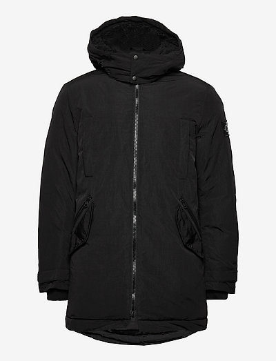 SHERPA LINED LONG PARKA - winter jackets - ck black