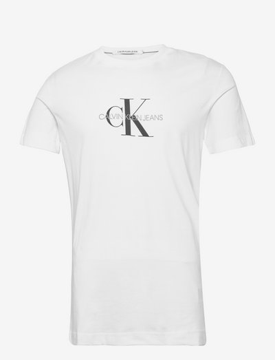 ARCHIVAL MONOGRAM FLOCK TEE - t-shirts - bright white/black olive