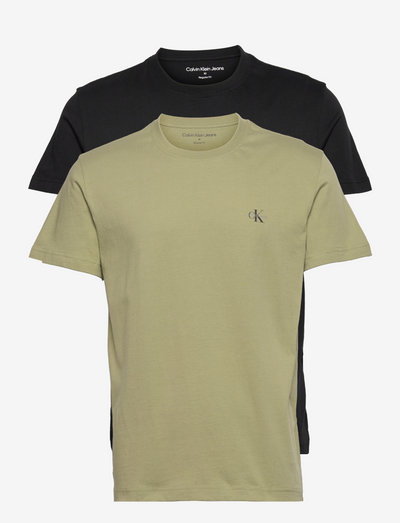 2 PACK MONOLOGO T-SHIRT - t-shirts im multipack - faded olive/ ck black