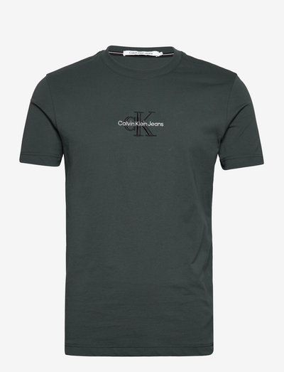 MONOLOGO TEE - kortærmede t-shirts - dark seaweed