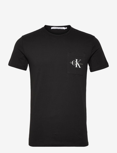 CORE MONOLOGO POCKET SLIM TEE - short-sleeved t-shirts - ck black