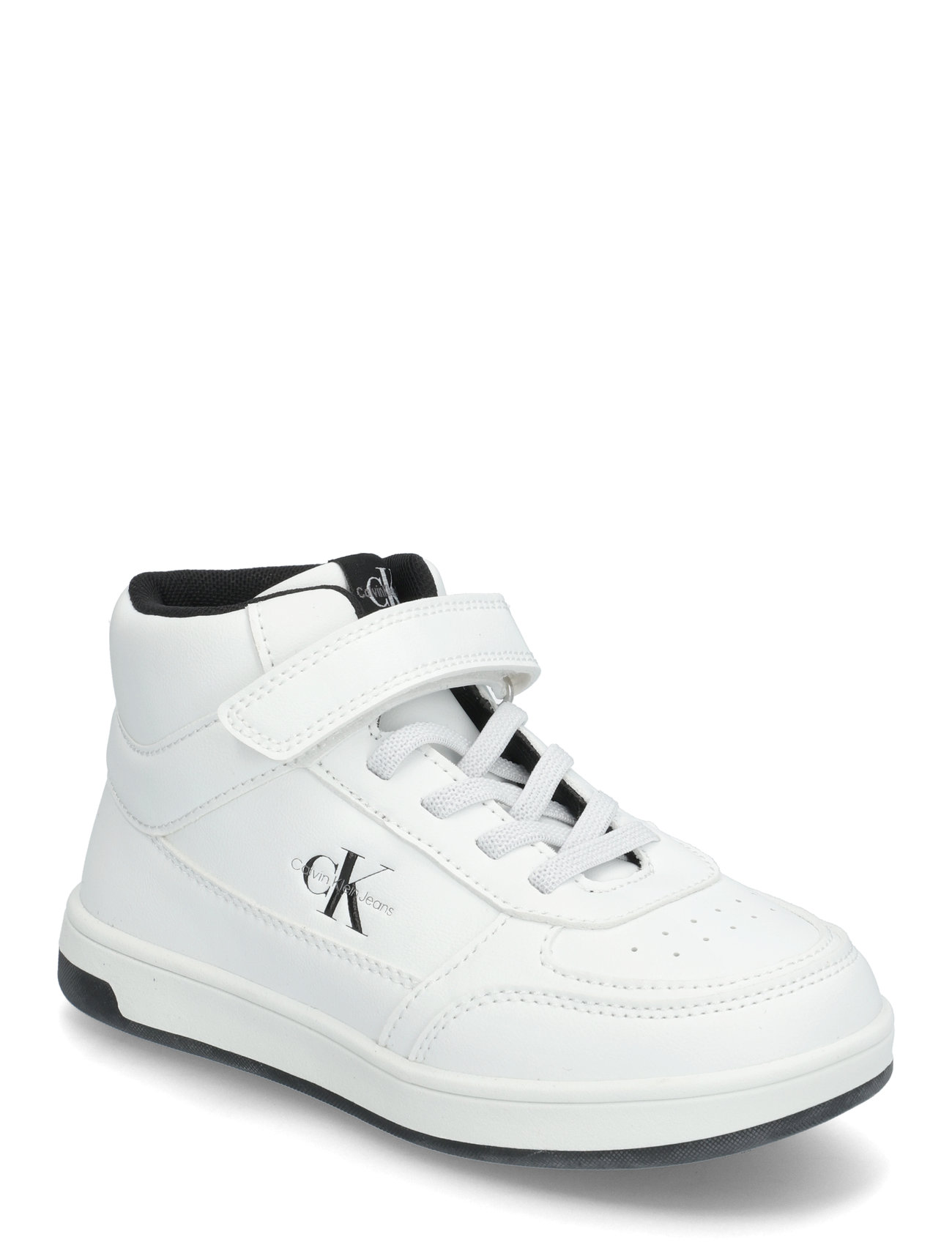 Calvin Klein Calvin Klein Jeans High-Top Lace-Up/Velcro Sneakers With Ck Logo Vit