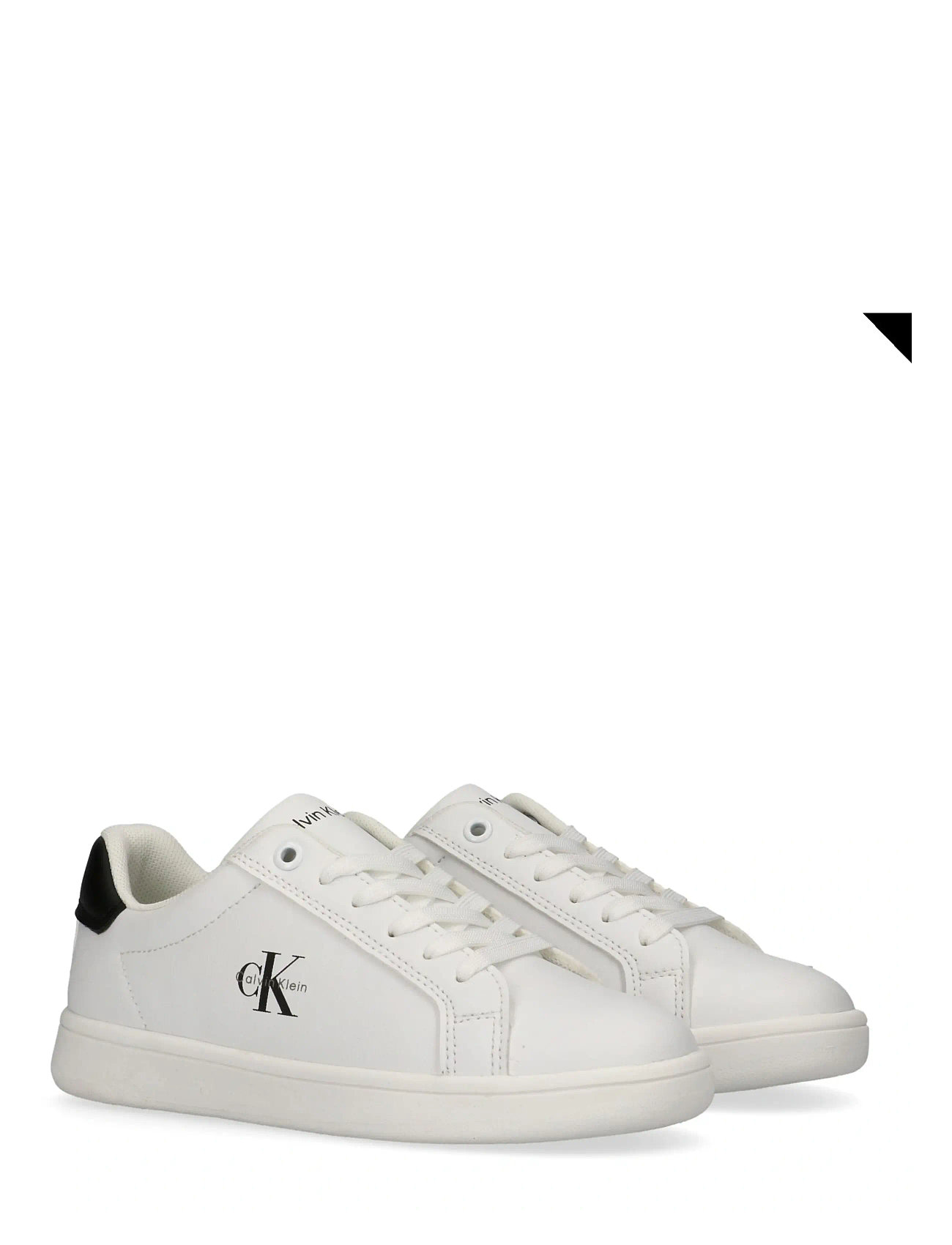 Calvin Klein Calvin Klein Low Cut Lace-Up Sneaker, 31, White, Sneakers > Sneakers Med Lav Top, Børn