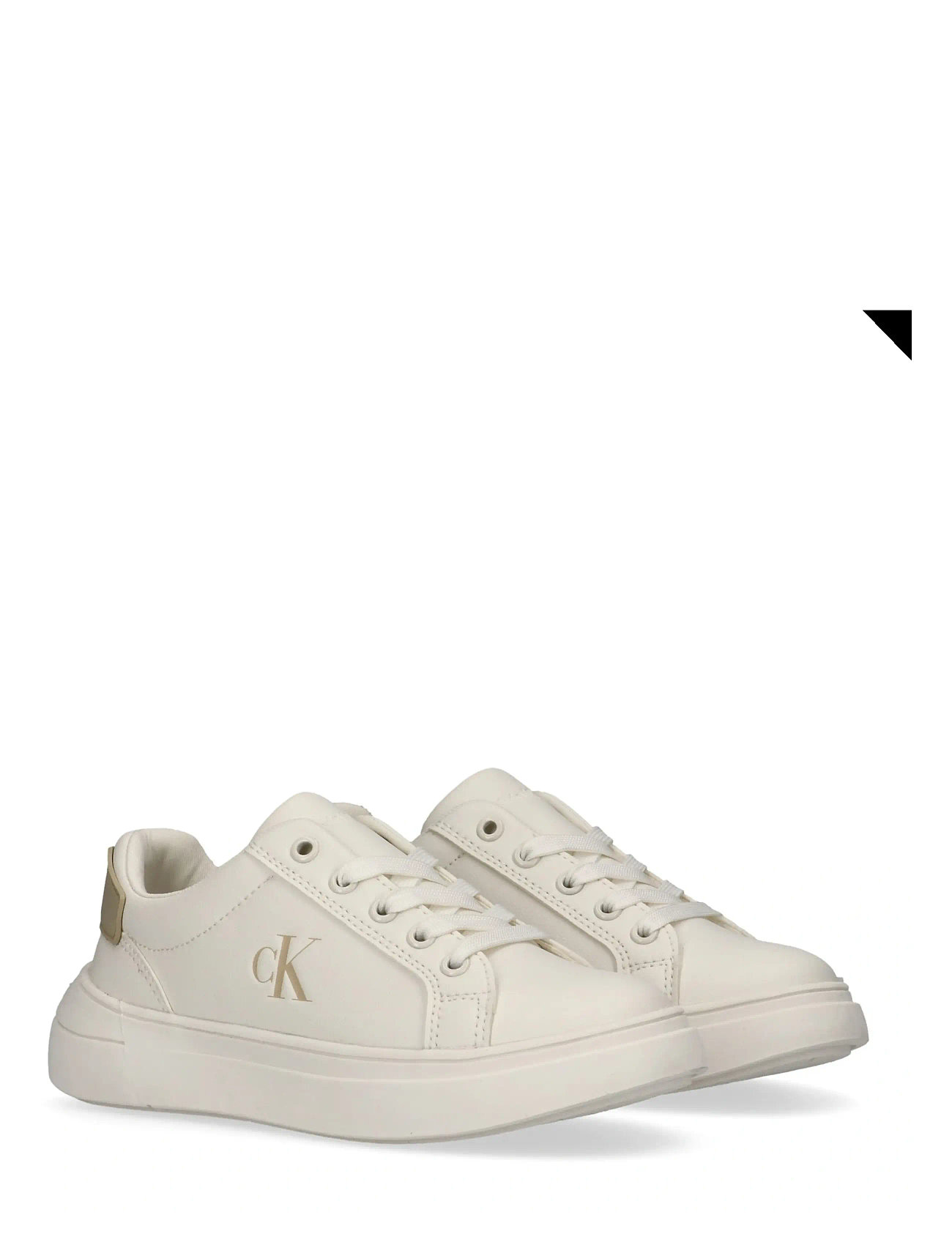 Calvin Klein Calvin Klein Low Cut Lace-Up Sneaker, 31, White, Sneakers > Sneakers Med Lav Top, Dame