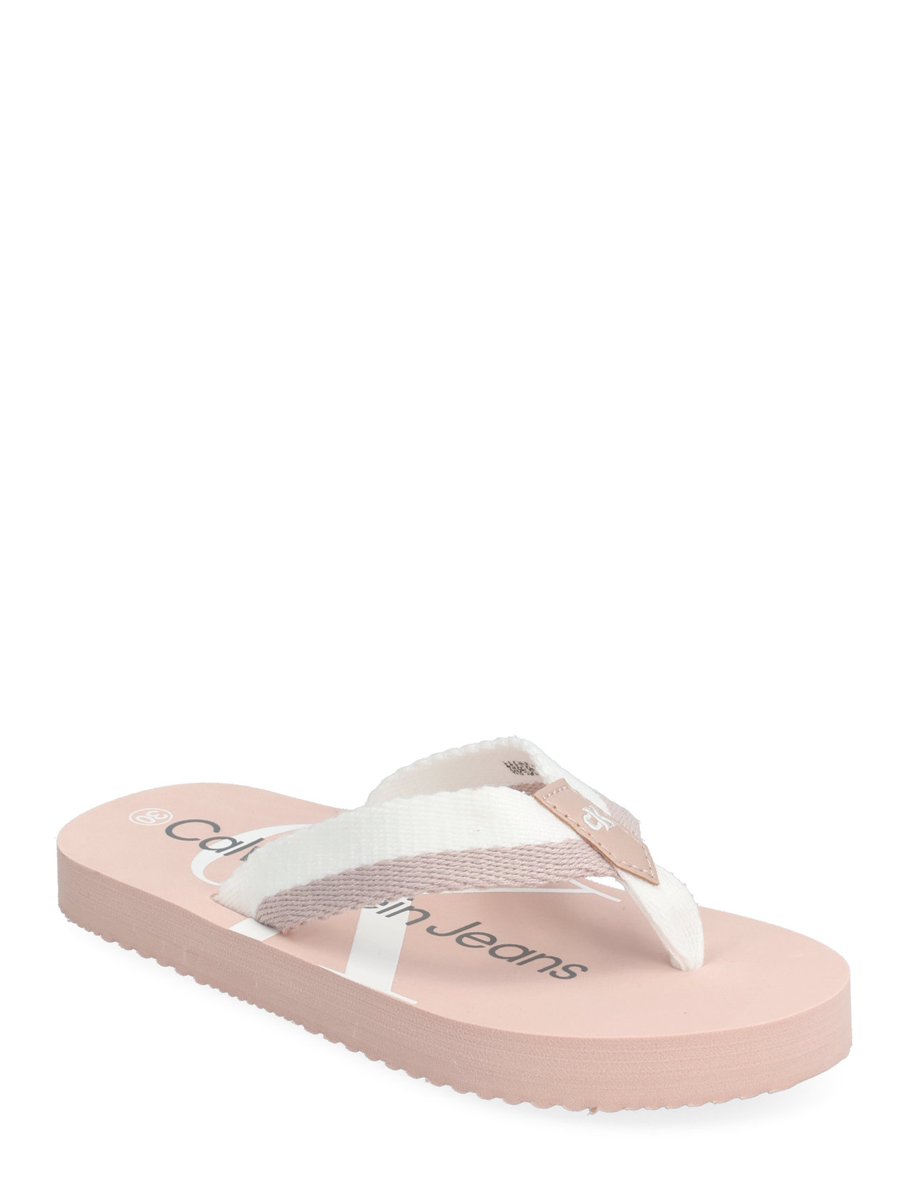 Logo Print Flip Flop Shoes Summer Shoes Pink Calvin Klein