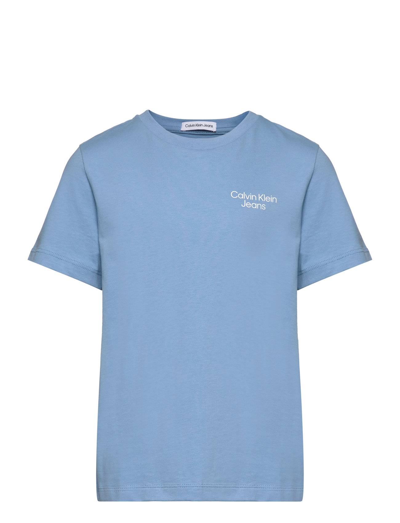 Ckj Stack Logo T-Shirt Tops T-Kortærmet Skjorte Blue Calvin Klein