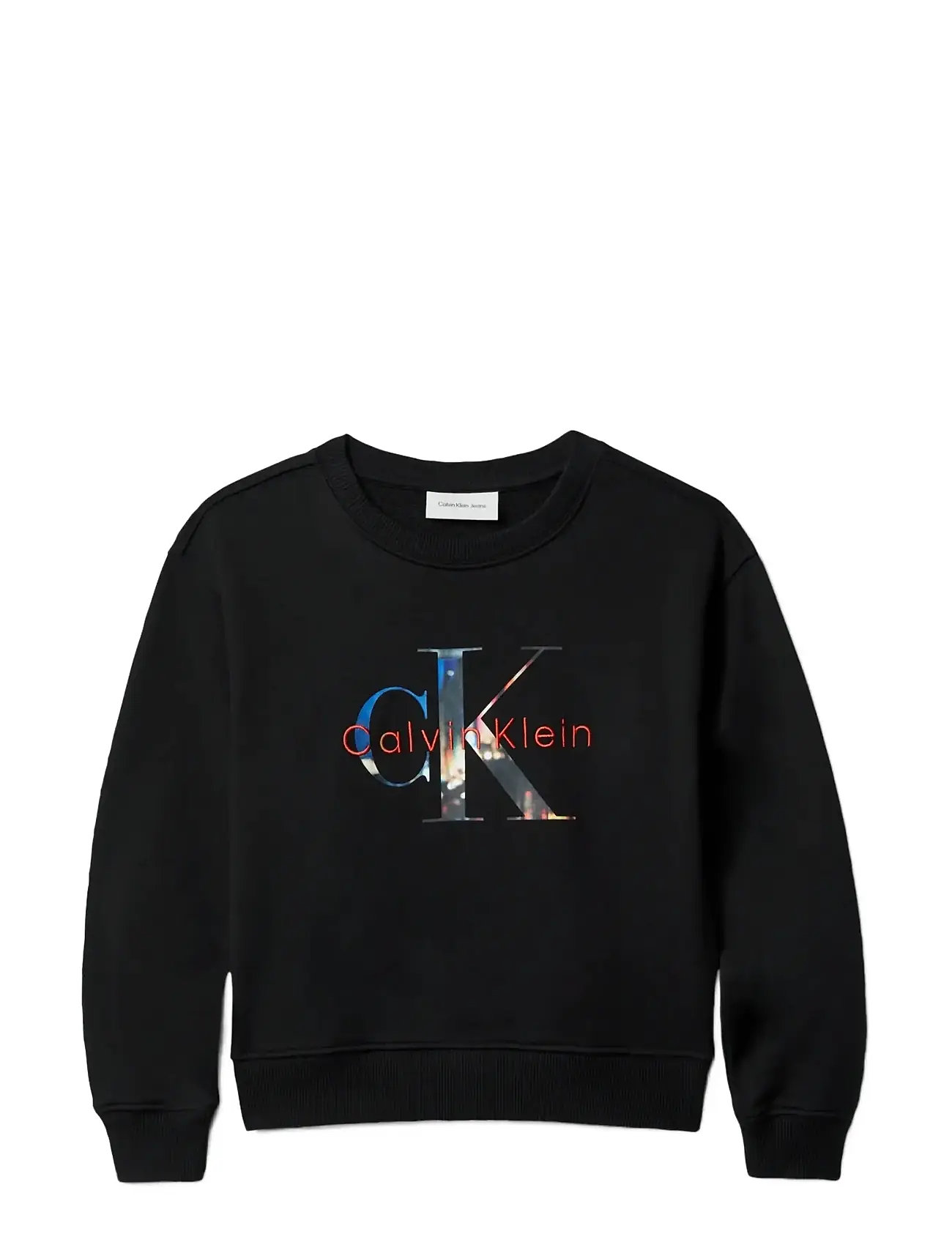 CALVIN KLEIN Filled-In Photo Fleece Mono Cn Schwarz - 170 - Kinder