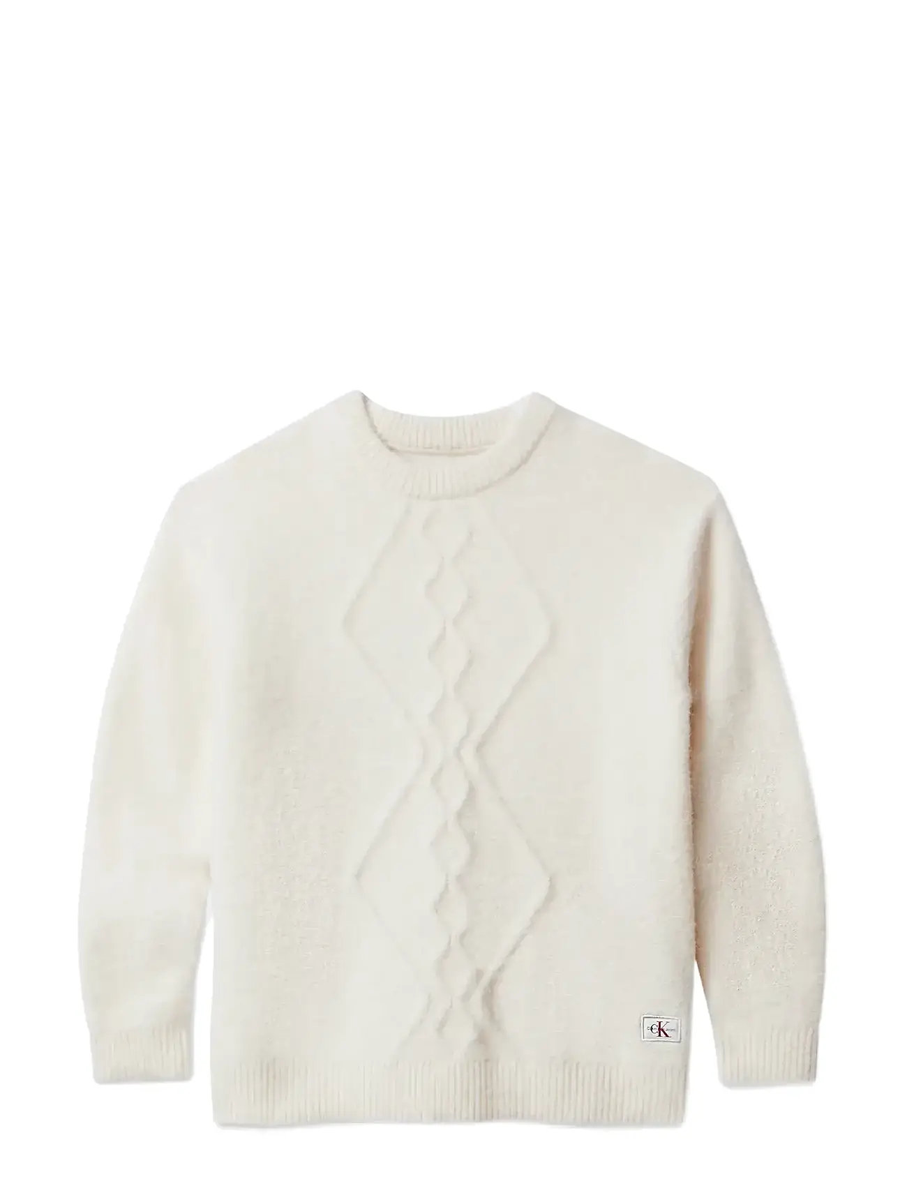 CALVIN KLEIN Fluffy Pullover Weiß - 128 - Kinder