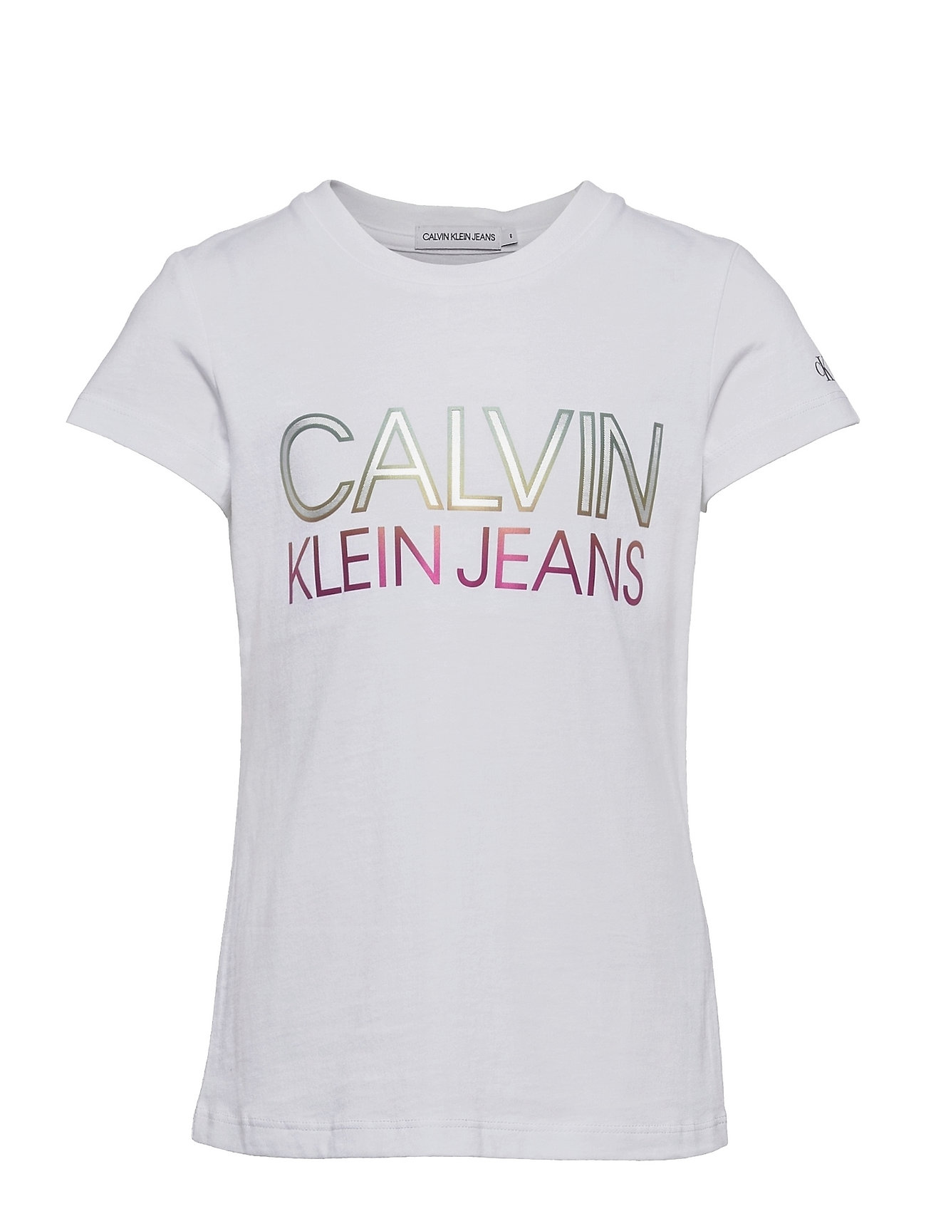 Calvin Klein Gradient Ckj Logo T-Shirt White Calvin Klein