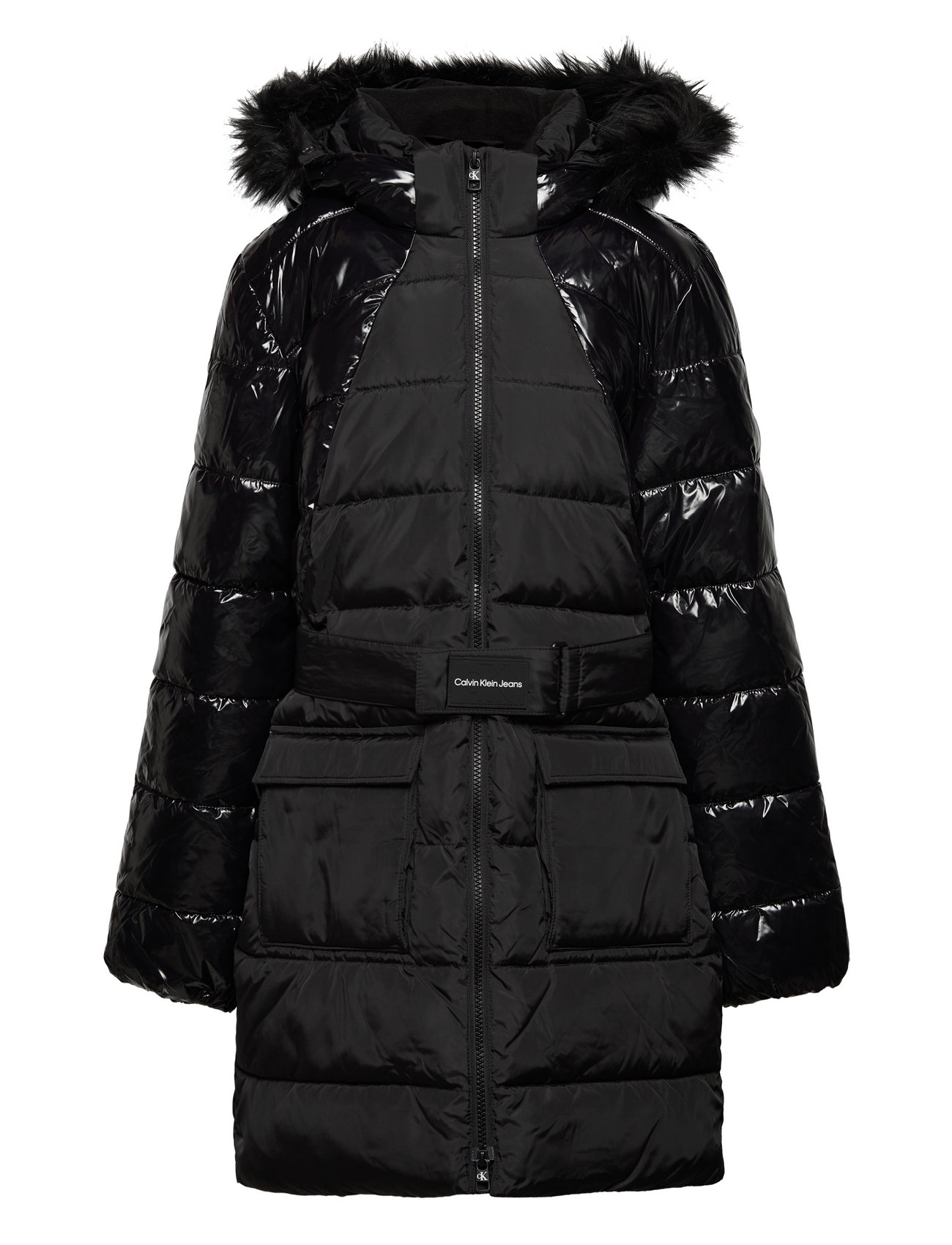 Calvin Klein Mixed Media Belted Puffer Coat  €. Buy Puffer & Padded  from Calvin Klein online at . Fast delivery and easy returns
