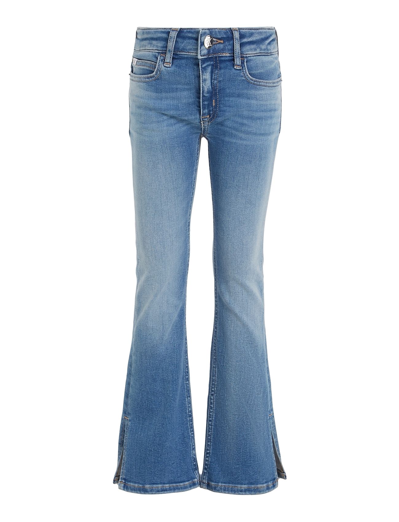 Flare Mr Split Visual Mid Blue Bottoms Jeans Bootcut Jeans Blue Calvin Klein