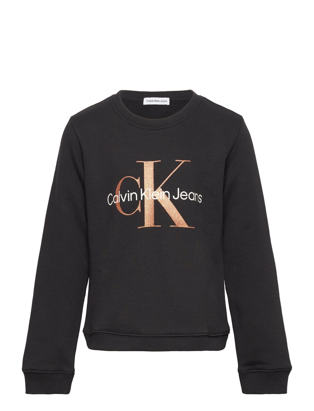Bronze Monogram Cn Sweatshirt Tops Sweat-shirts & Hoodies Sweat-shirts Black Calvin Klein
