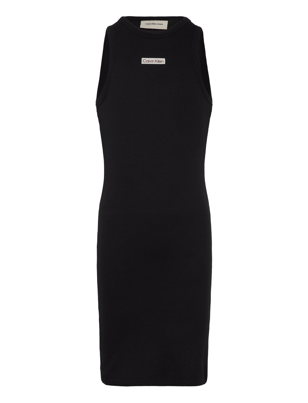 CALVIN KLEIN Rib Ärmellos Kleid Schwarz - 164 - Kinder