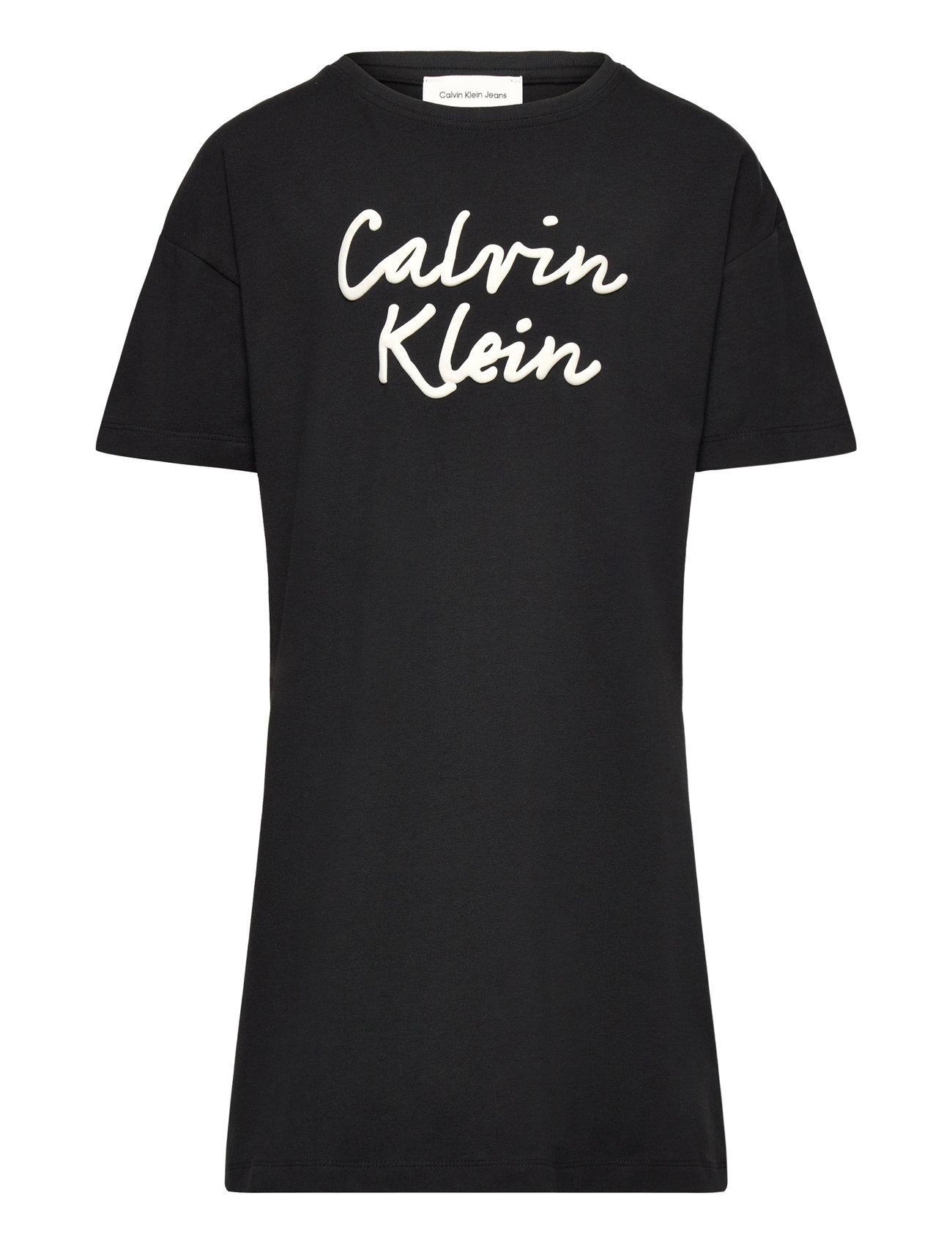 Calvin Klein Script Logo T-Shirt Dress Svart